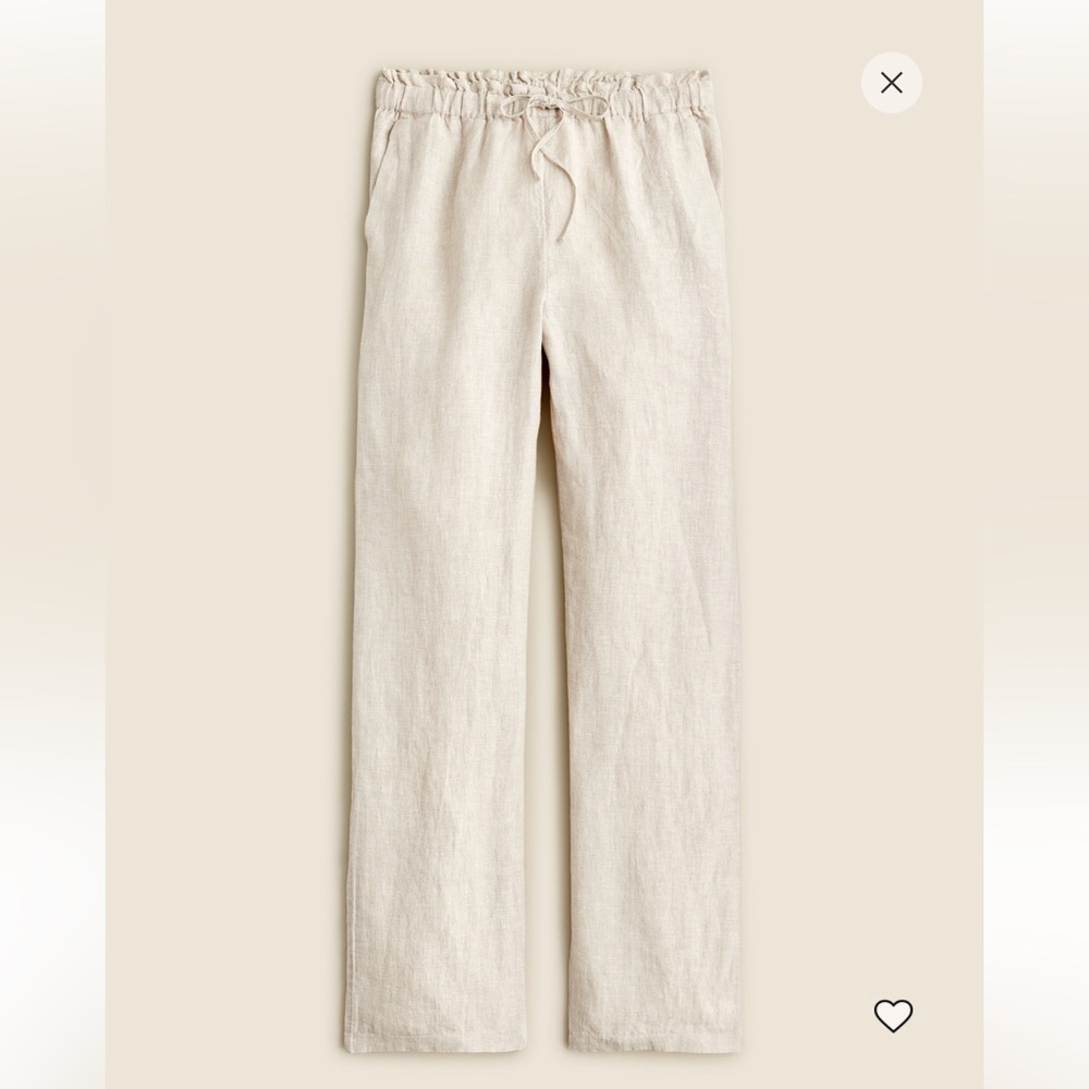 J. Crew Soleil Linen Pants Large